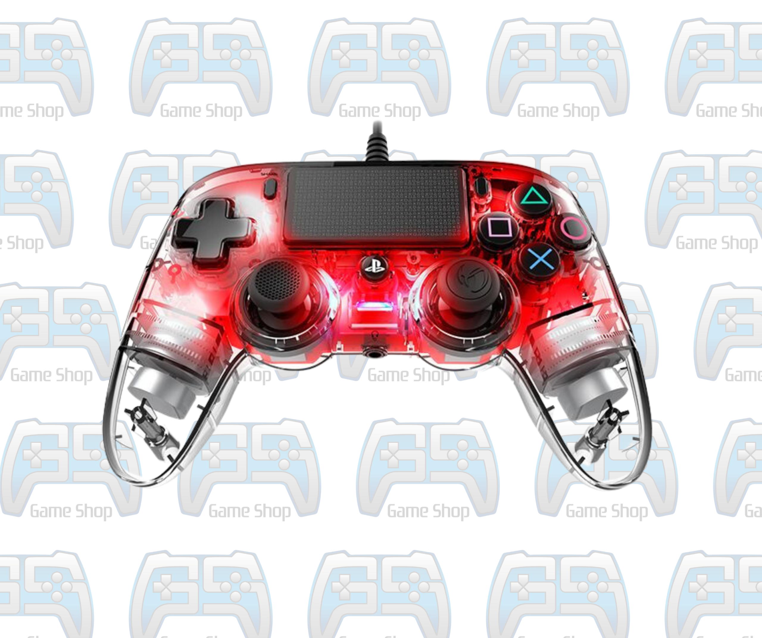 MANETTE NACON COMPACT CONTROLLER FOR PS4 | TRANSPARENT RED