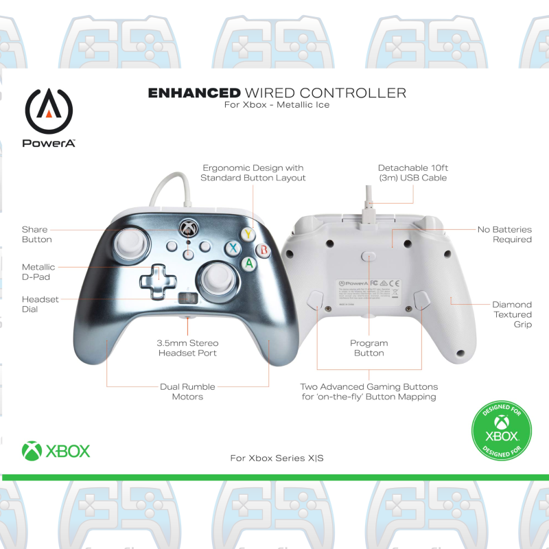 MANETTE POWER A COULEUR METALIC ICE | XBOX ONE - SERIES - PC 3