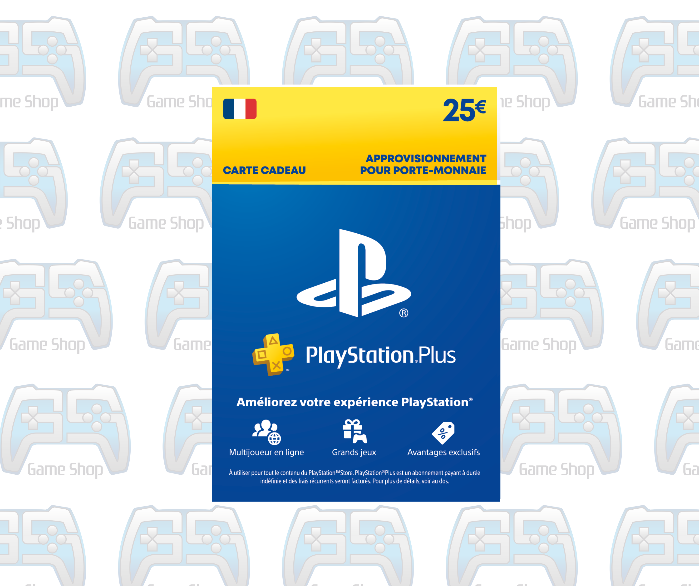 CARTE PRÉPAYÉE PLAYSTATION NETWORK ( PSN ) : 25 EURO | FR | Gift Card