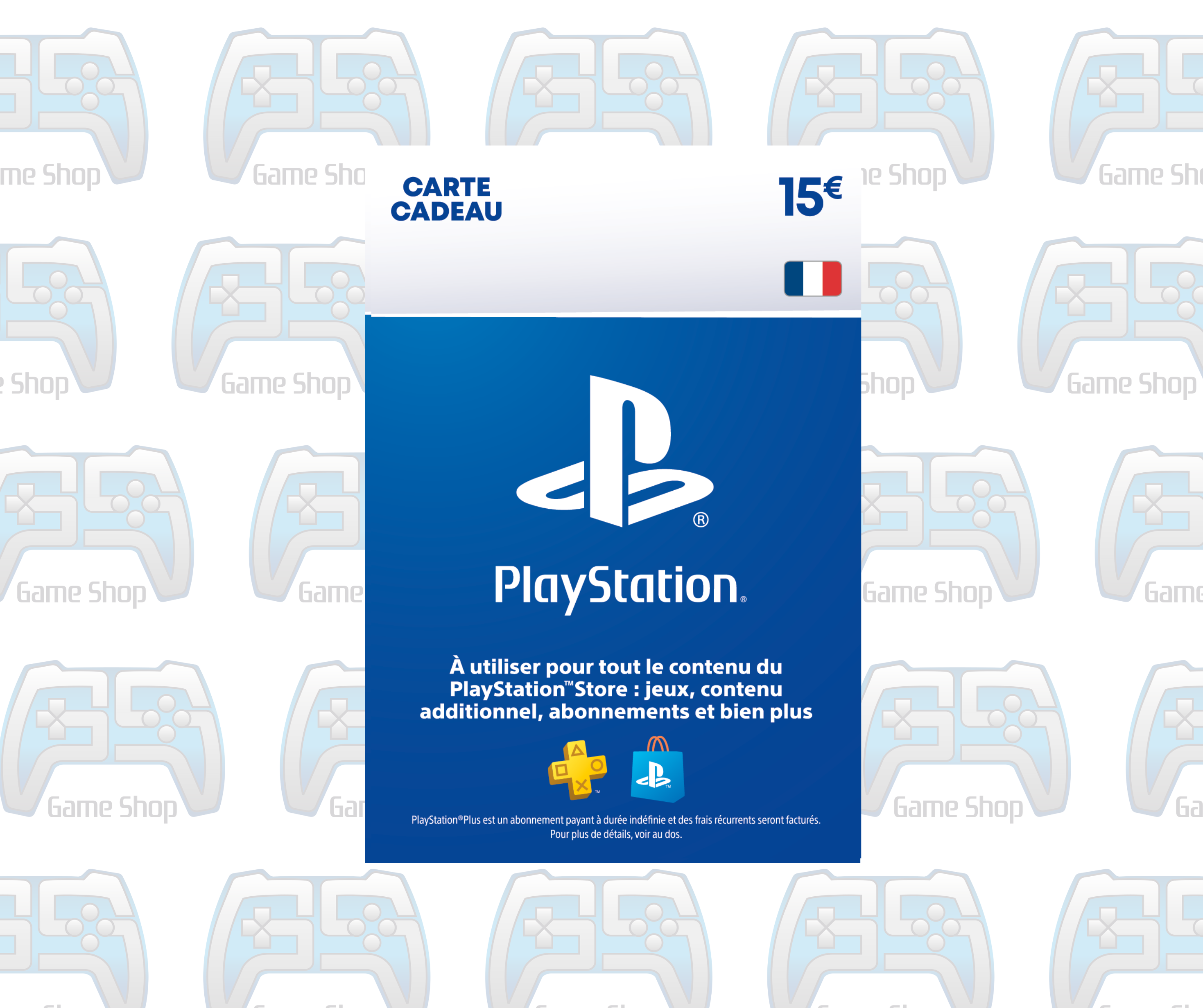 CARTE PRÉPAYÉE PLAYSTATION NETWORK ( PSN ) : 15 EURO | FR | Gift Card