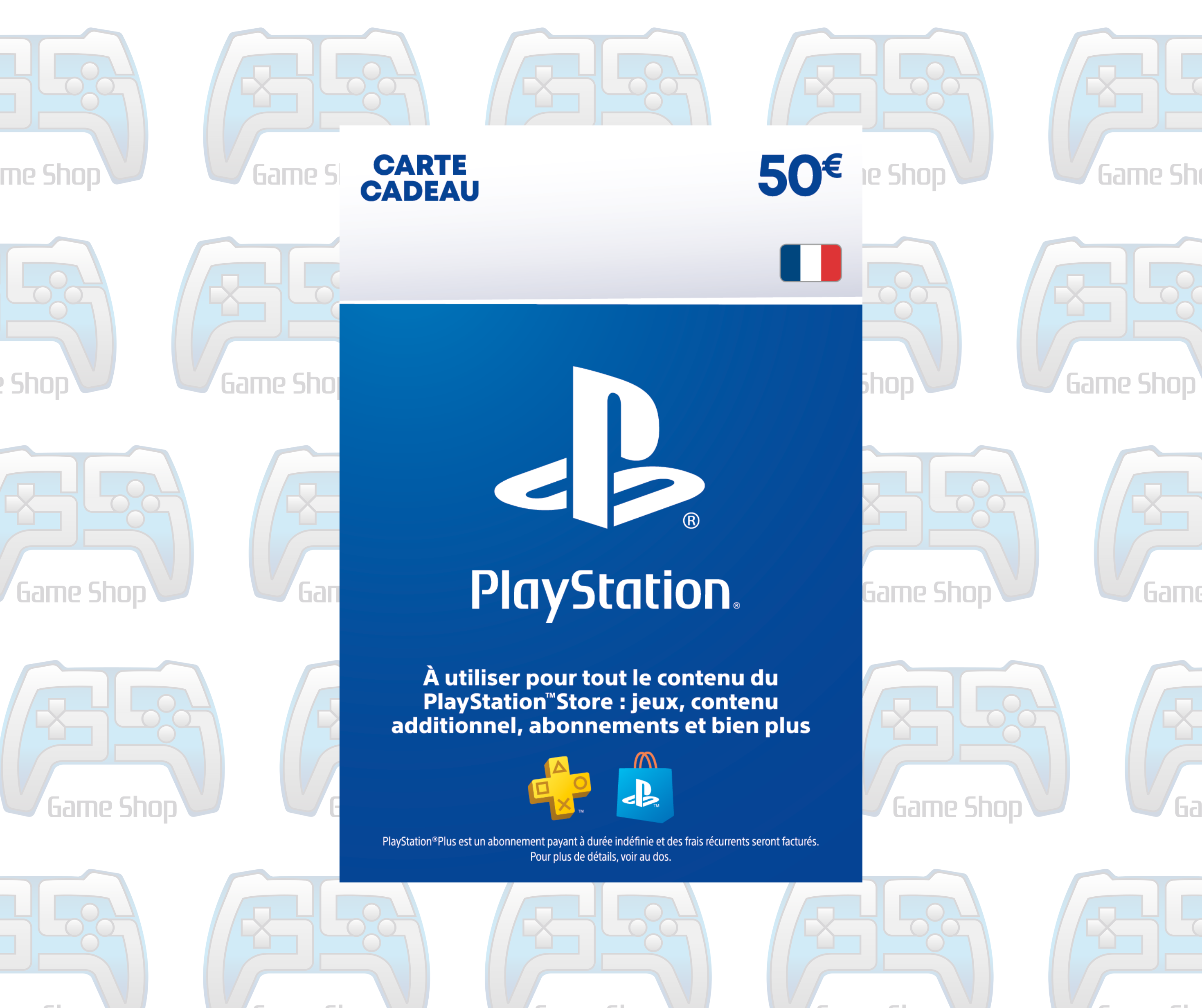 CARTE PRÉPAYÉE PLAYSTATION NETWORK ( PSN ) : 50 EURO | FR | Gift Card