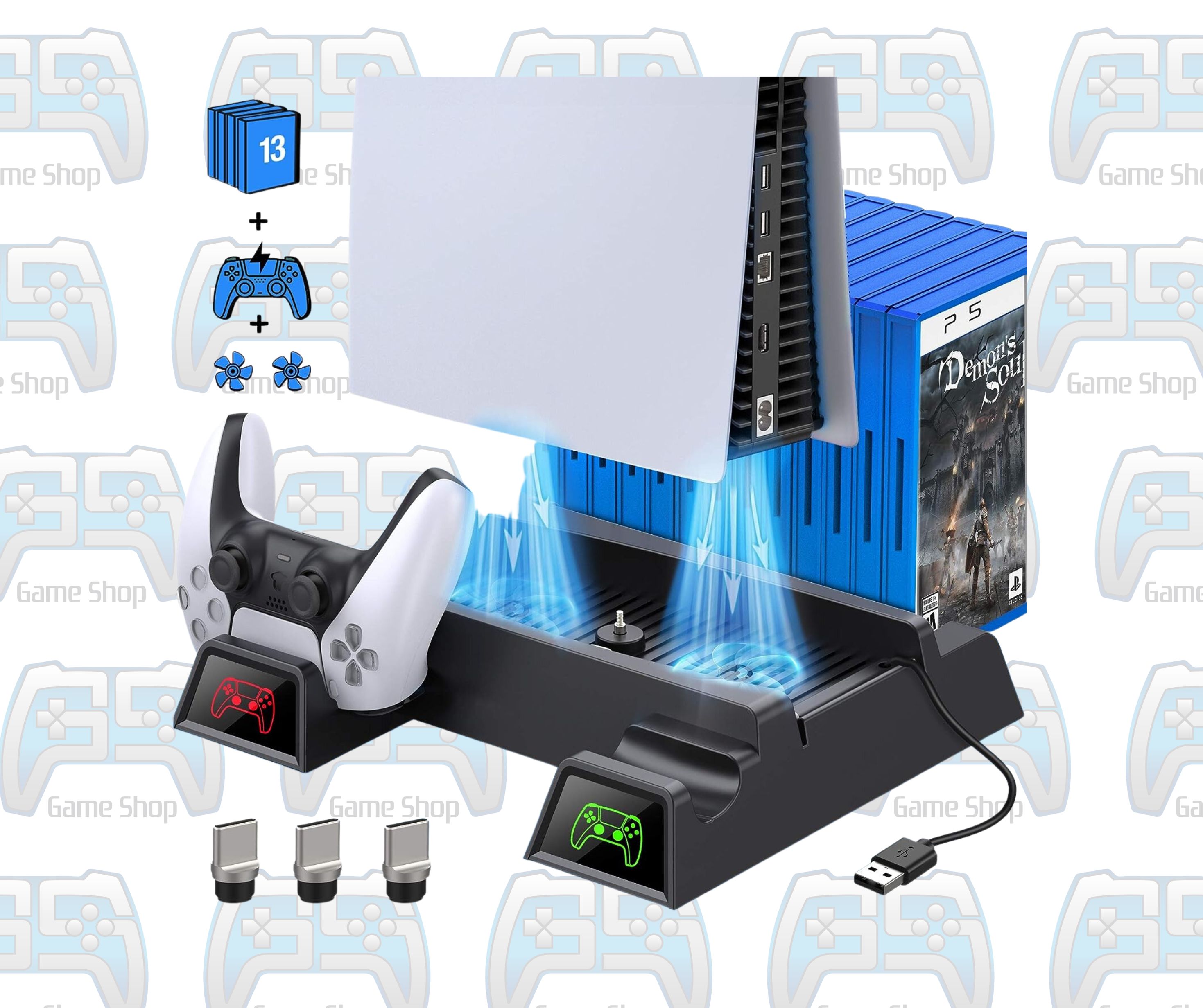STATION OIVO :  COOLING STAND WITH CONTROLLER CHARGER | PS5