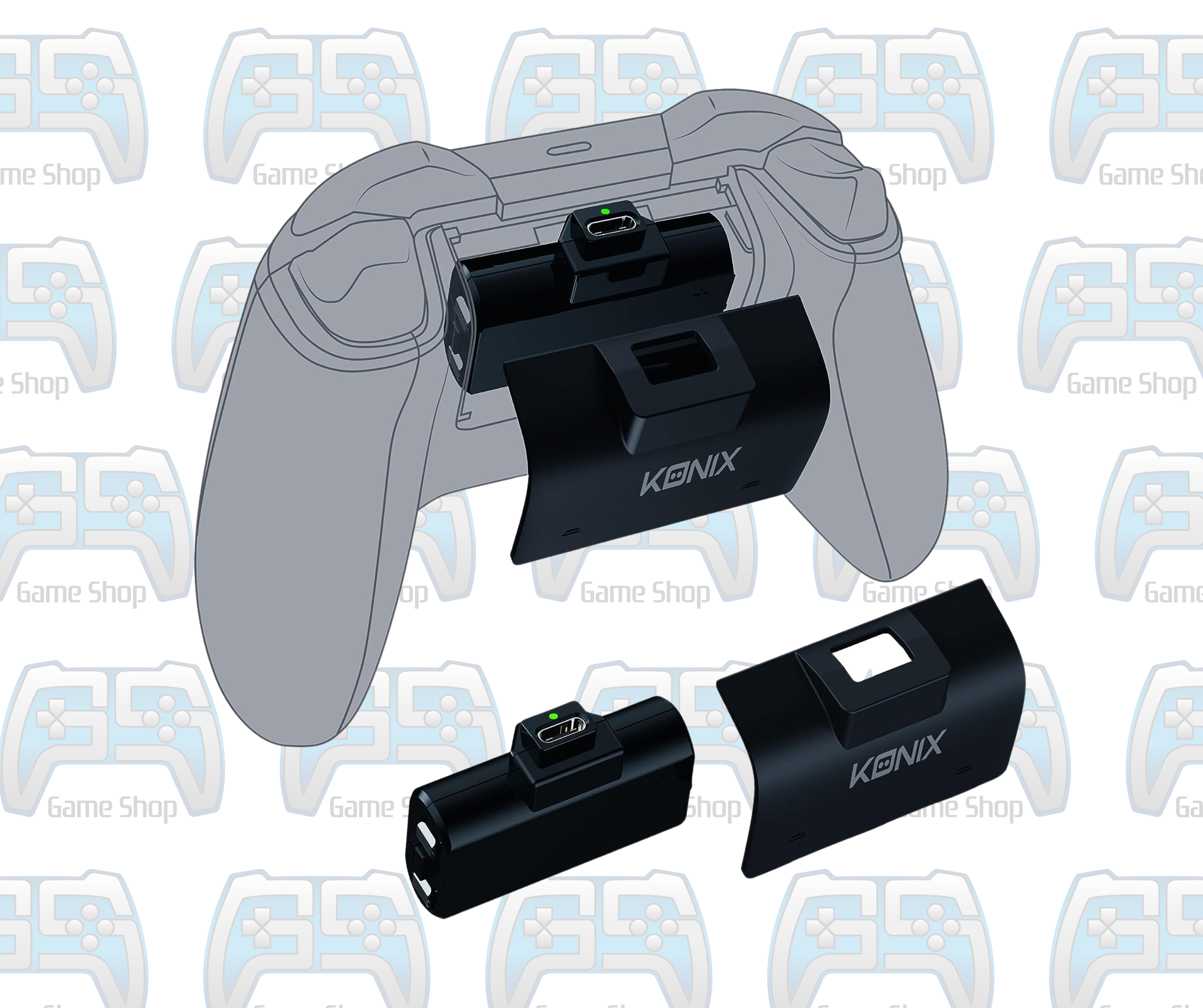 PACK DOUBLE BATTERIES KONIX MYTHICS PLAY &amp; CHARGE | XBOX SERIES
