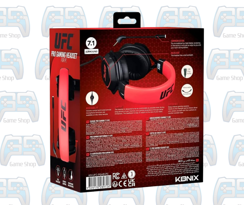 CASQUE KONIX UFC GAMING HEADSET
