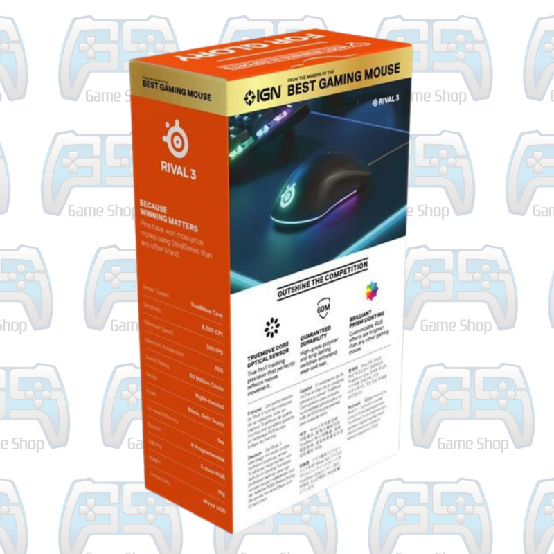 SOURIS GAMER FILAIRE STEELSERIES RIVAL 3 2