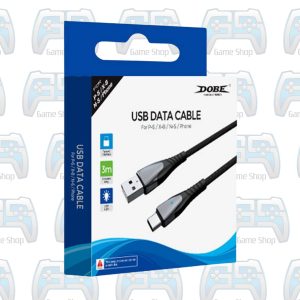 CABLE USB TYPE C DOBE USB DATA CABLE POUR PLAYSTATION XBOX SWITCH PC ET PHONE 1