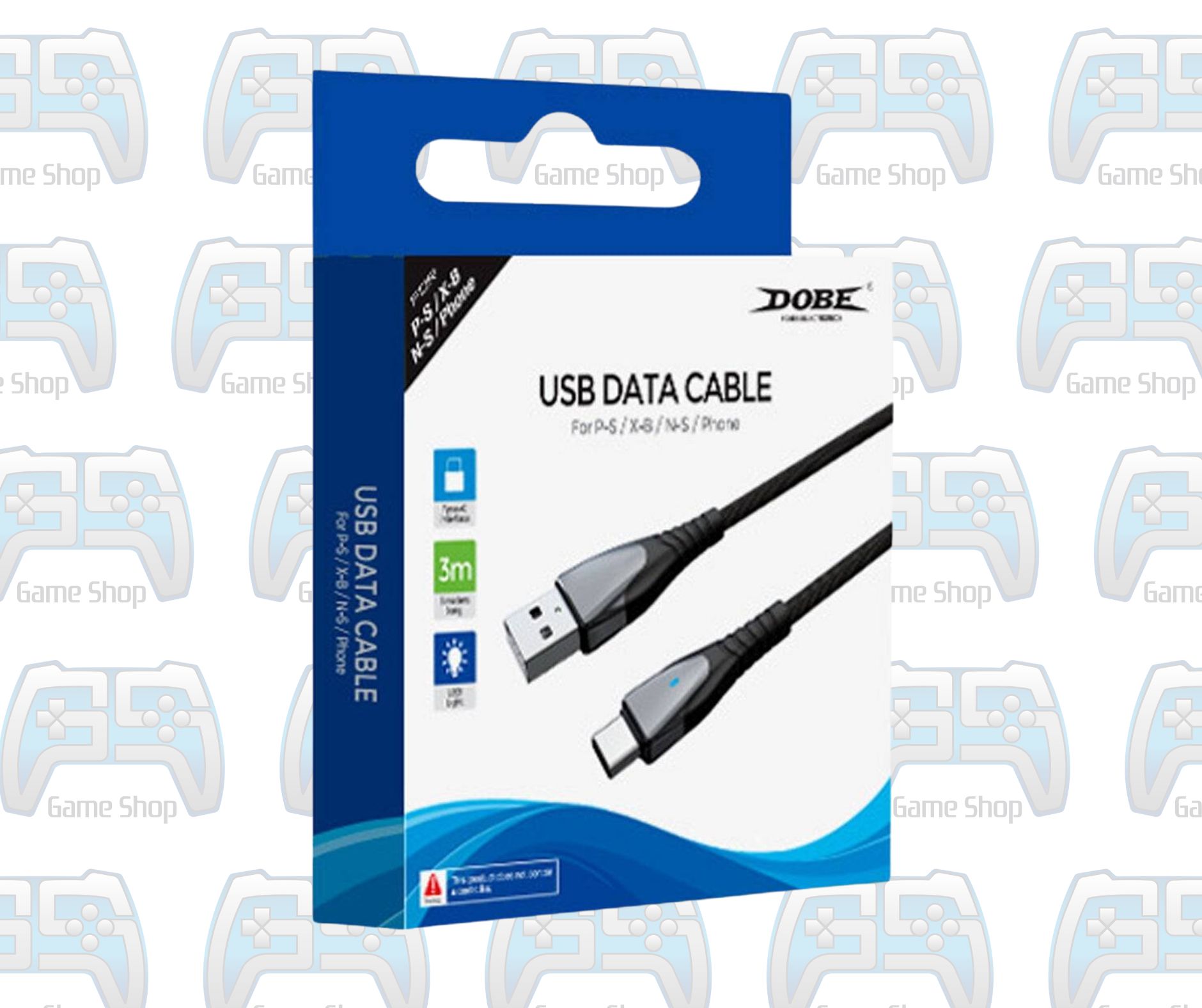 CABLE USB TYPE C DOBE USB DATA CABLE POUR PLAYSTATION XBOX SWITCH PC ET PHONE