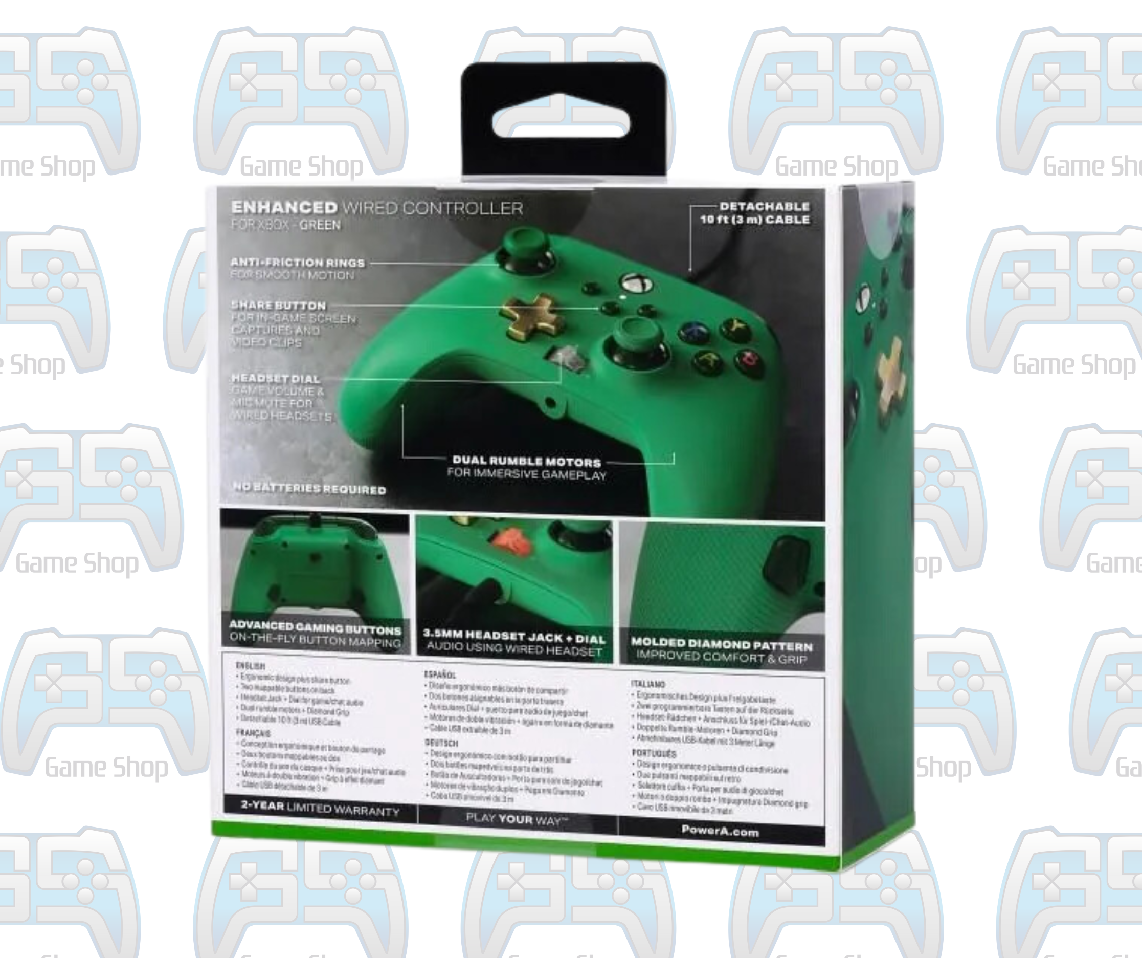 MANETTE POWER A ENHANCED AMELIORÉE COULEUR VERTE | XBOX ONE - SERIES - PC