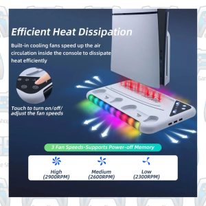 STATION DOBE RGB MULTI-FUNCTION COOLING CHARGING DOCK | PS5 FAT - PS5 SLIM - PS5 PRO 4
