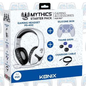 PACK KONIX MYTHICS GAMER PACK : GAMING HEADSET PS400 + THUMBS GRIPS + TYPE C | PS5 1