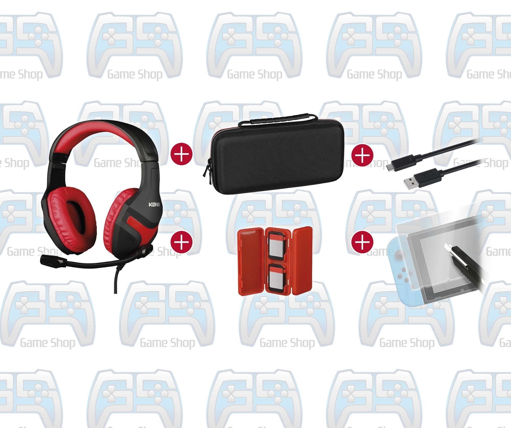 PACK GAMING KONIX MYTHICS GAMER PACK GAMING ACCESSORIES FOR NINTENDO SWITCH | SWITCH