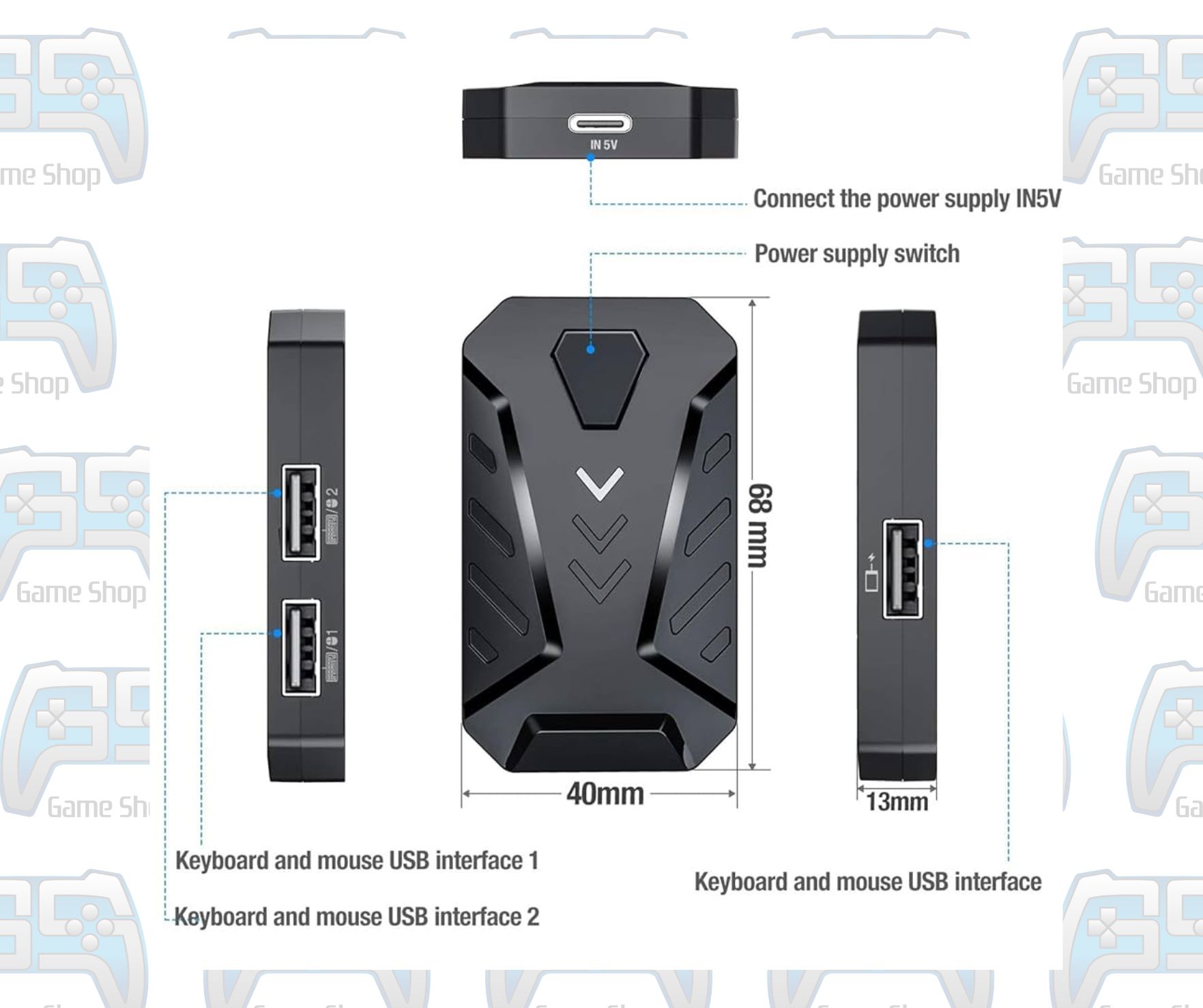 GAMWING MIX PORTABLE BLUETOOTH 4.0 CONVERTISSEUR CLAVIER SOURIS | SMARTPHONE