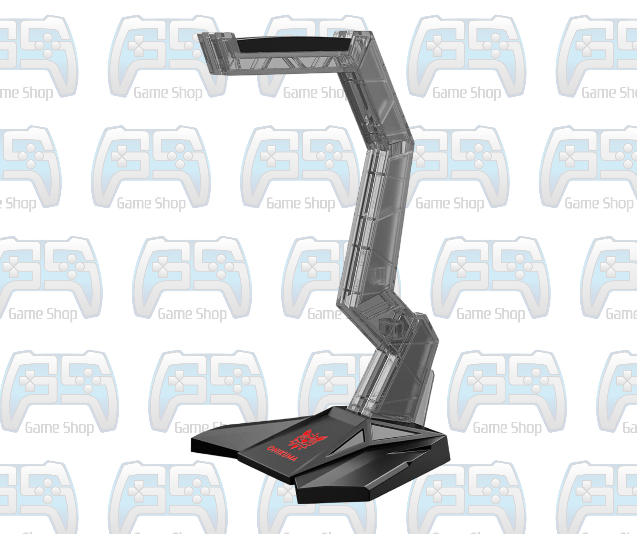 PORTE CASQUE HEADSET STAND ONIKUMA ROUGE TRANSPARENT