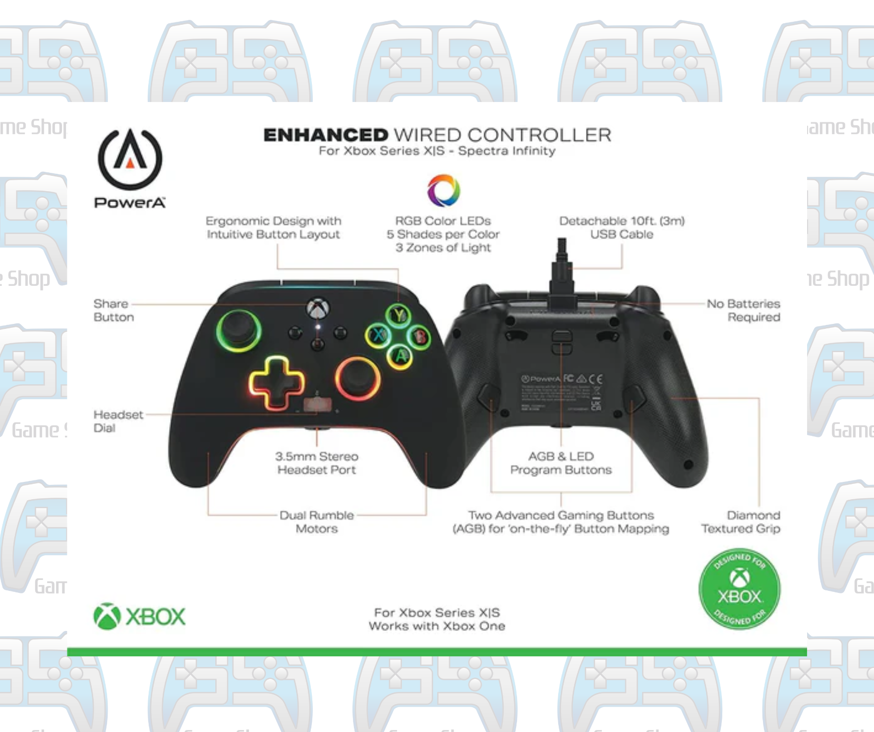 MANETTE POWER A ENHANCED AMELIORÉE SPECTRA  INFINITY | XBOX ONE - SERIES - PC