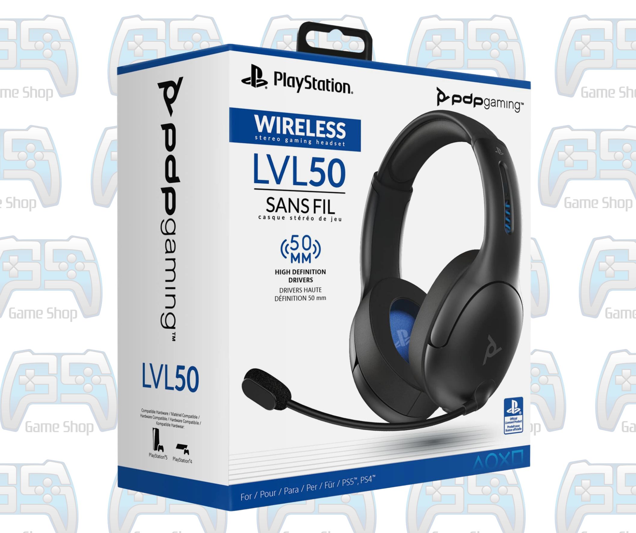 CASQUE GAMING SANS FIL WIRELESS STEREO PDP LVL 50 | NOIR | PC - PS5 - PS4