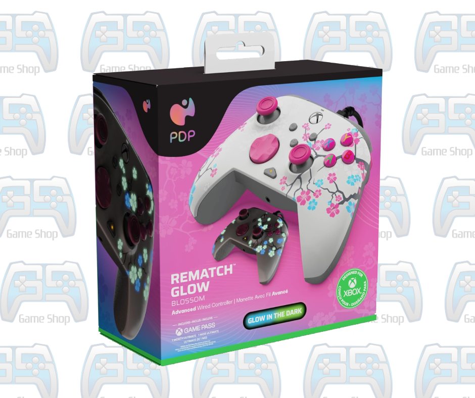 MANETTE PDP FILAIRE REMATCH GLOW BLOSSOM POUR XBOX + GAME PASS 1 MOIS