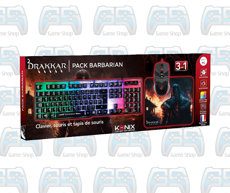 KONIX DRAKKAR PACK D'ACCESSOIRES GAMING BARBARIAN PC