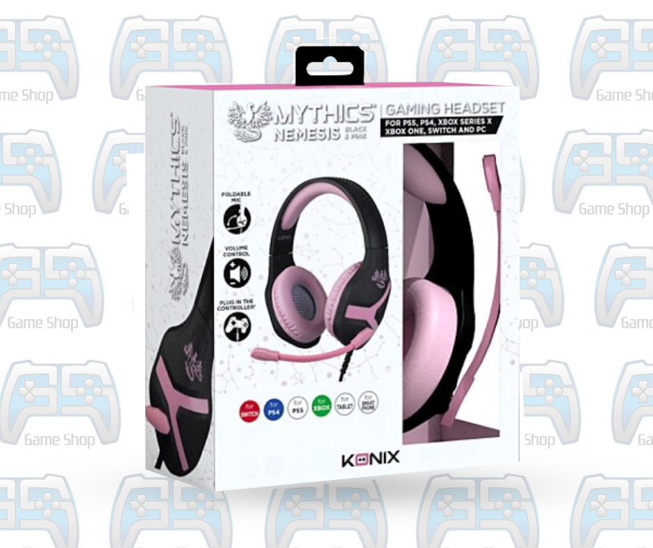 CASQUE GAMING KONIX NEMESIS POUR CONSOLES ET PC | ROSE ET NOIR