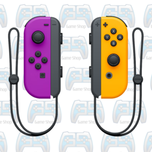 JOYCON SWITCH VIOLET FLUO ET ORANGE FLUO 2