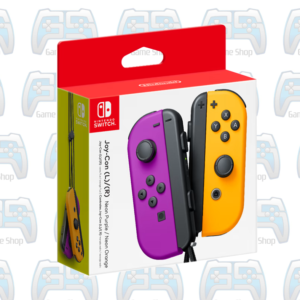JOYCON SWITCH VIOLET FLUO ET ORANGE FLUO 1