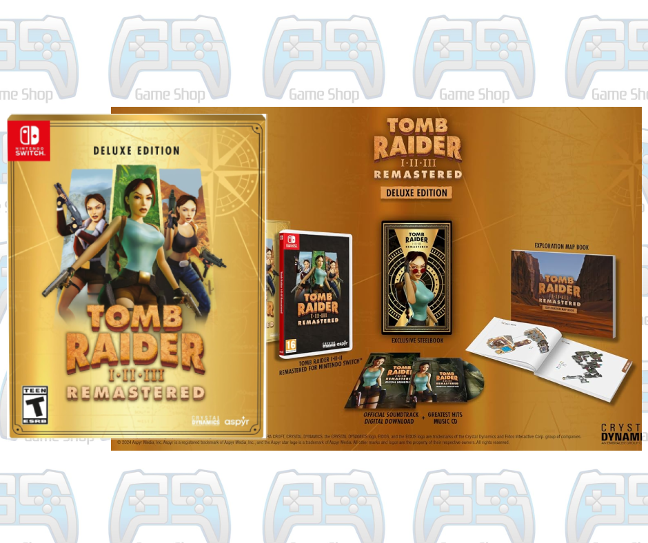 TOMB RAIDER 1-3 REMASTERED STARRING LARA CROFT: DELUXE EDITION | SWITCH