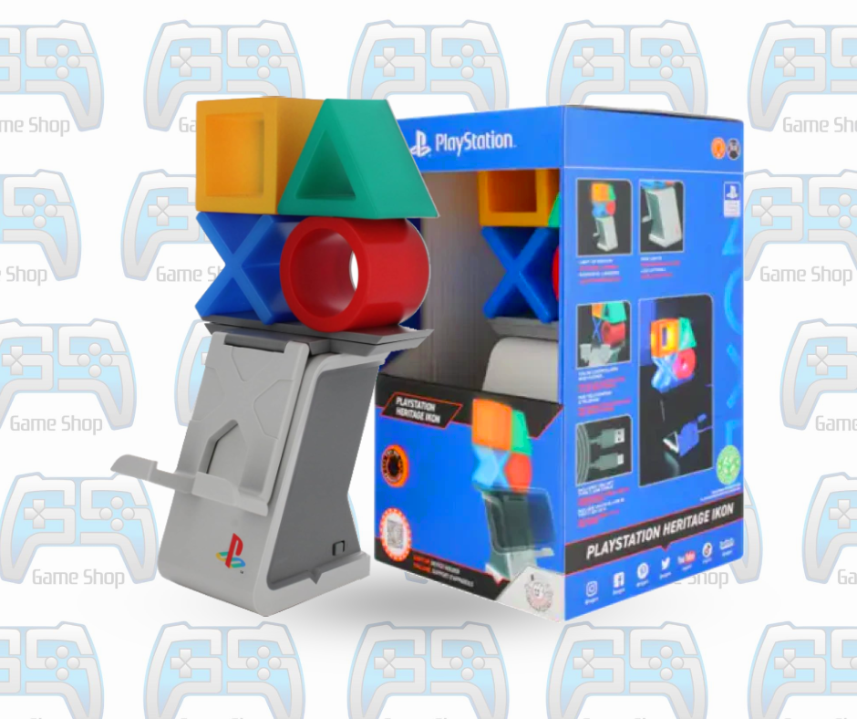 SUPPORT MANETTE &amp; TÉLÉPHONE PLAYSTATION HERITAGE IKON LED