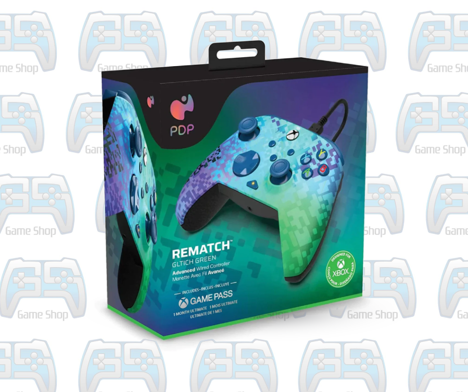 MANETTE PDP REMATCH GLITCH GREEN POUR XBOX | XBOX ONE - SERIES - PC