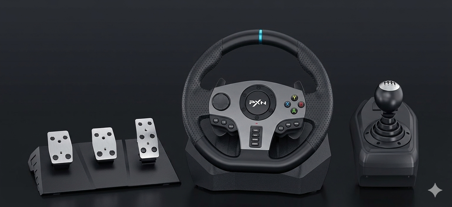 VOLANT GAMING 900° PXN V9 GEN2 | PC - PS3 - PS4 - X ONE - X|S - X SERIES