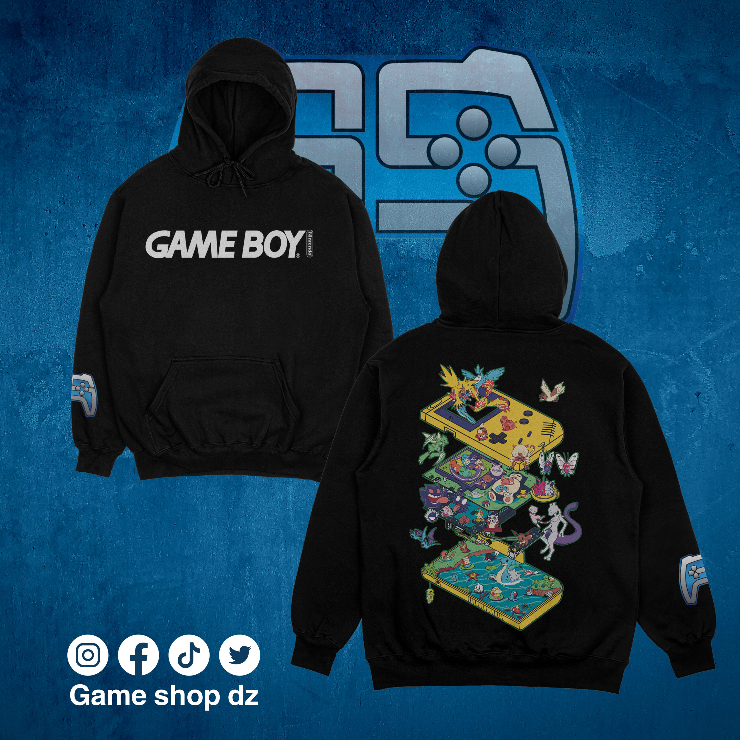 SWEAT-SHIRT GAME BOY  | NOIR