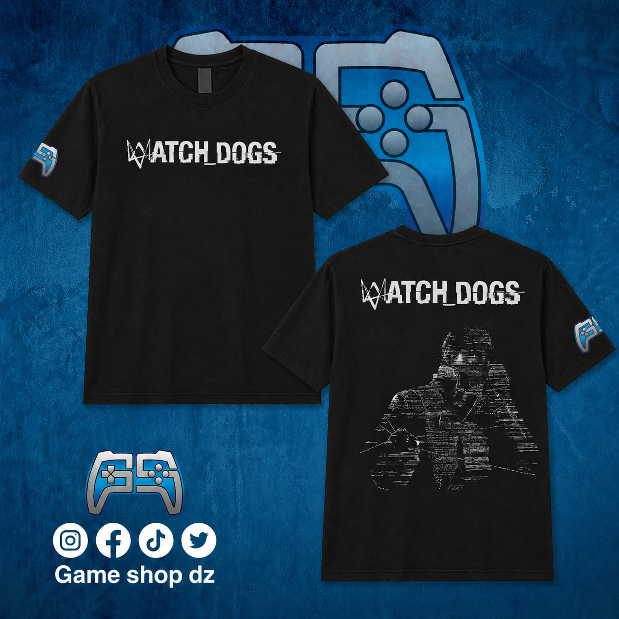 T SHIRT WATCH DOGS | NOIR
