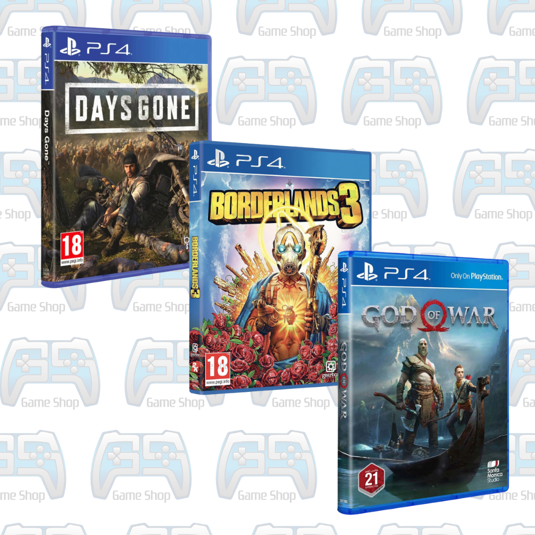 PACK TRIO ACTION & AVENTURE : GOD OF WAR + DAYS GONE + BORDERLANDS 3 | PS4 | OCCASION