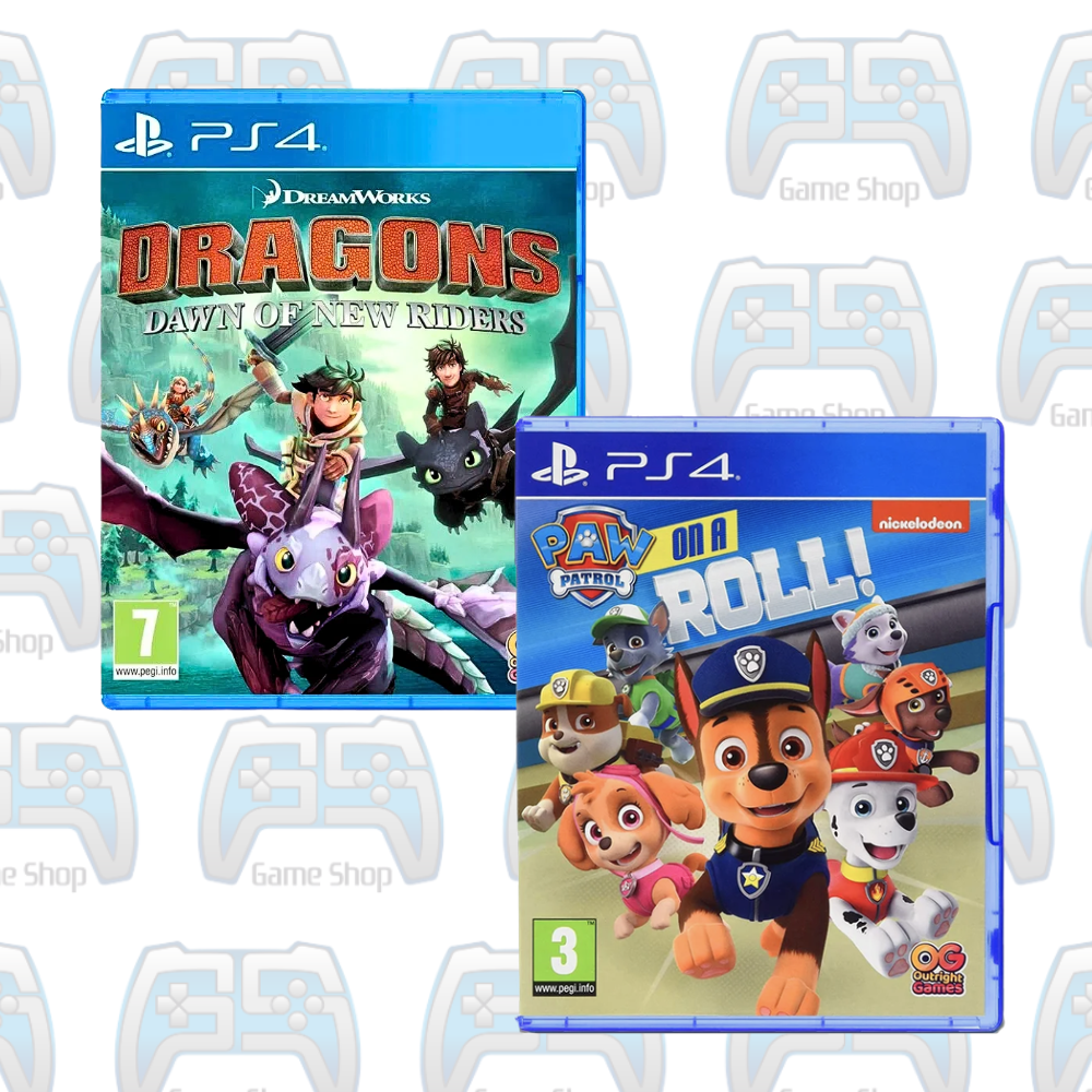 PACK DUO AVENTURE FAMILIALE PS4 : PAW PATROL EN MISSION + DREAMWORKS DRAGONS: L'AUBE DES NOUVEAUX CAVALIERS | OCCASION