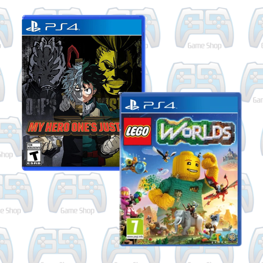 PACK DUO HEROES & CREATION PS4 : MY HERO ONE'S JUSTICE + LEGO WORLDS | OCCASION