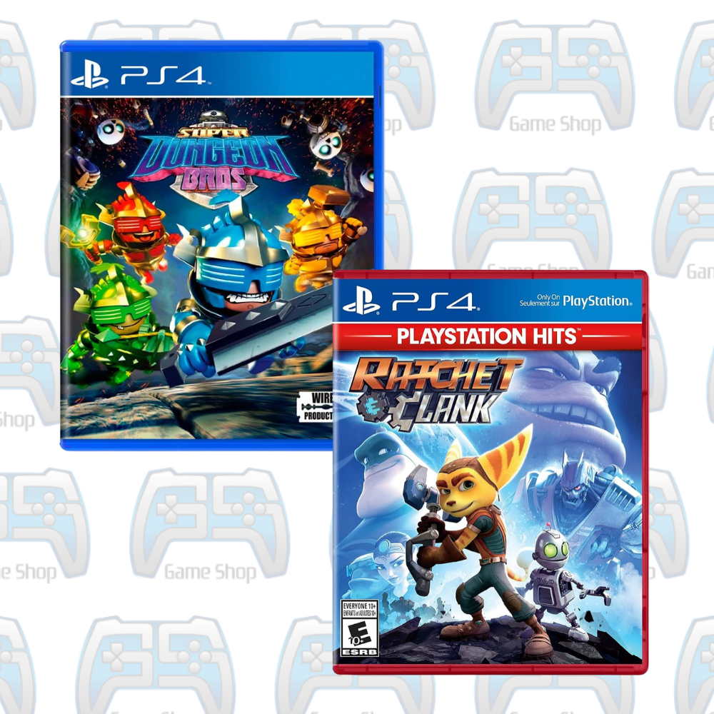 PACK DUO FUN & ACTION PS4 : RATCHET & CLANK + SUPER DUNGEON BROS | OCCASION