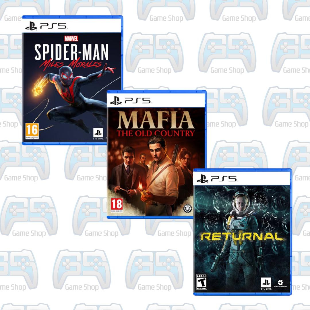 PACK TRIO CHOC : MAFIA: THE OLD COUNTRY + RETURNAL + MARVEL'S SPIDER-MAN: MILES MORALES | PS5 | OCCASION