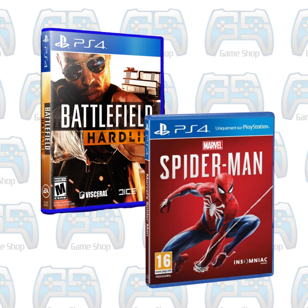 PACK DUO CHOC PS4 : MARVEL'S SPIDER-MAN + BATTLEFIELD HARDLINE | OCCASION