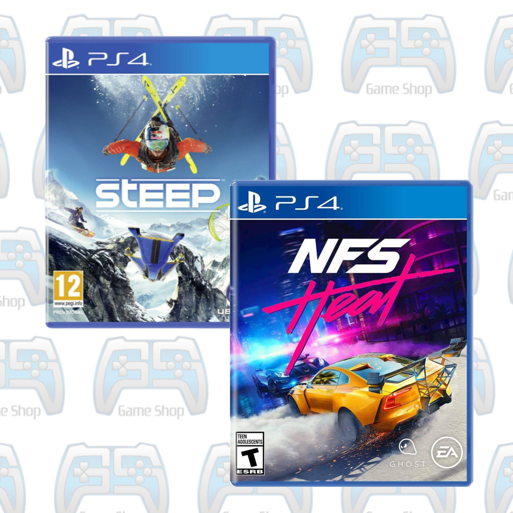 PACK DUO ADRENALINE PS4 : NEED FOR SPEED HEAT + STEEP | OCCASION